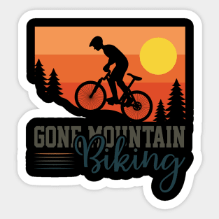 Gone Mountain Biking / cycling Sticker